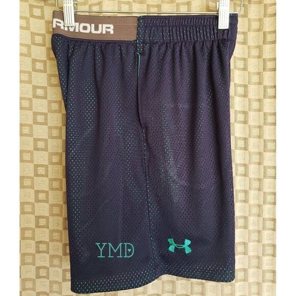 Under Armour Boys UA Mesh Basketball Shorts Medium Navy - Picture 1 of 5